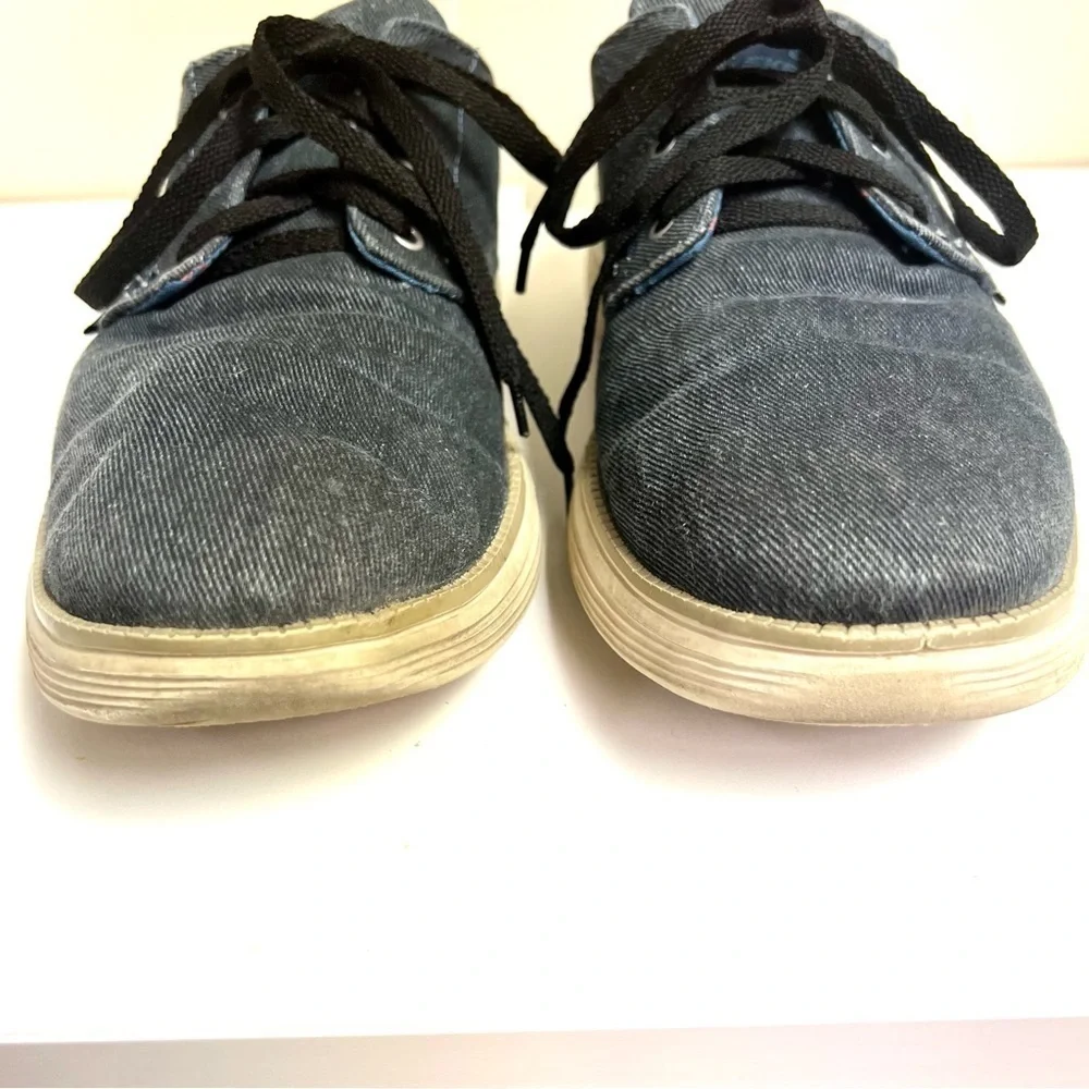 Skechers Status 2.0 Pexton Canvas Denim Sneaker Shoes Men's size 13